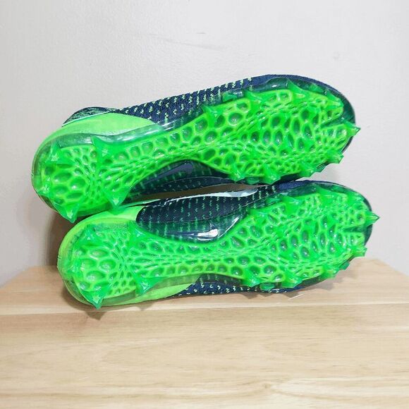 Nike Alpha Menace Elite 2 Flyknit Football Cleats Blue Green Seahawks BV2077-400 - Picture 6 of 7